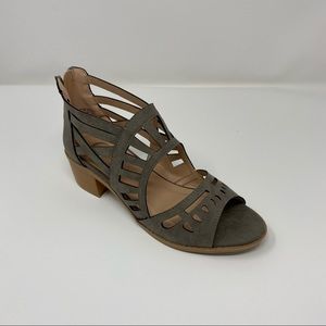 Laser cutout sandals